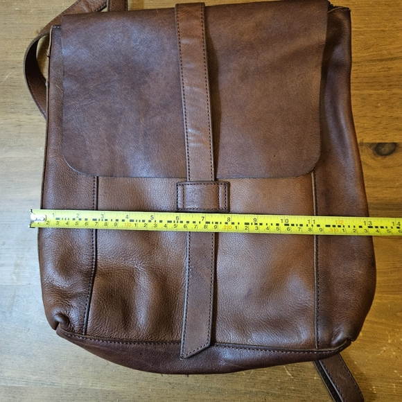 Duluth Trading Lifetime Leather Convertible Backpack Shoulder Bag Brown - Picture 11 of 13